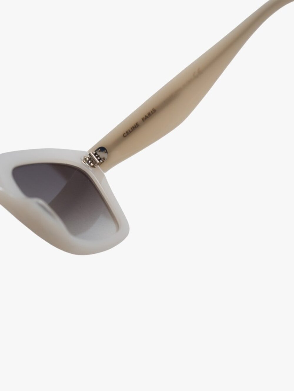 CELINE | "TILDA" SUNGLASSES IN OFF-WHITE BEIGE ACETATE - Picture 4 of 7